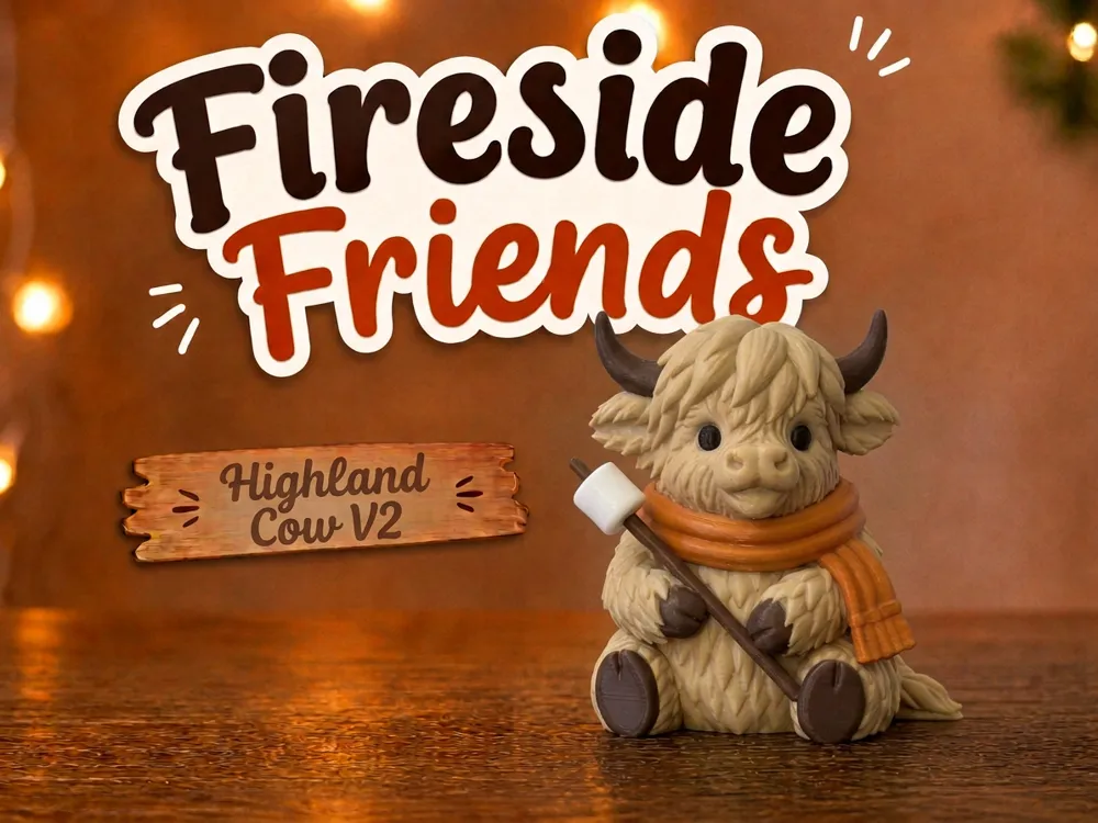 Fireside Friends - Highland Cow V2