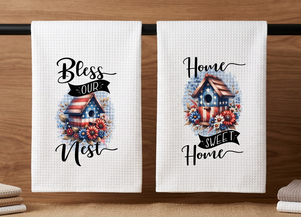 Kitchen Towel Set - Birdhouse (Set of 2)