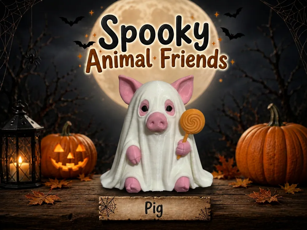 Pig Ghost - Spooky Animal Friends