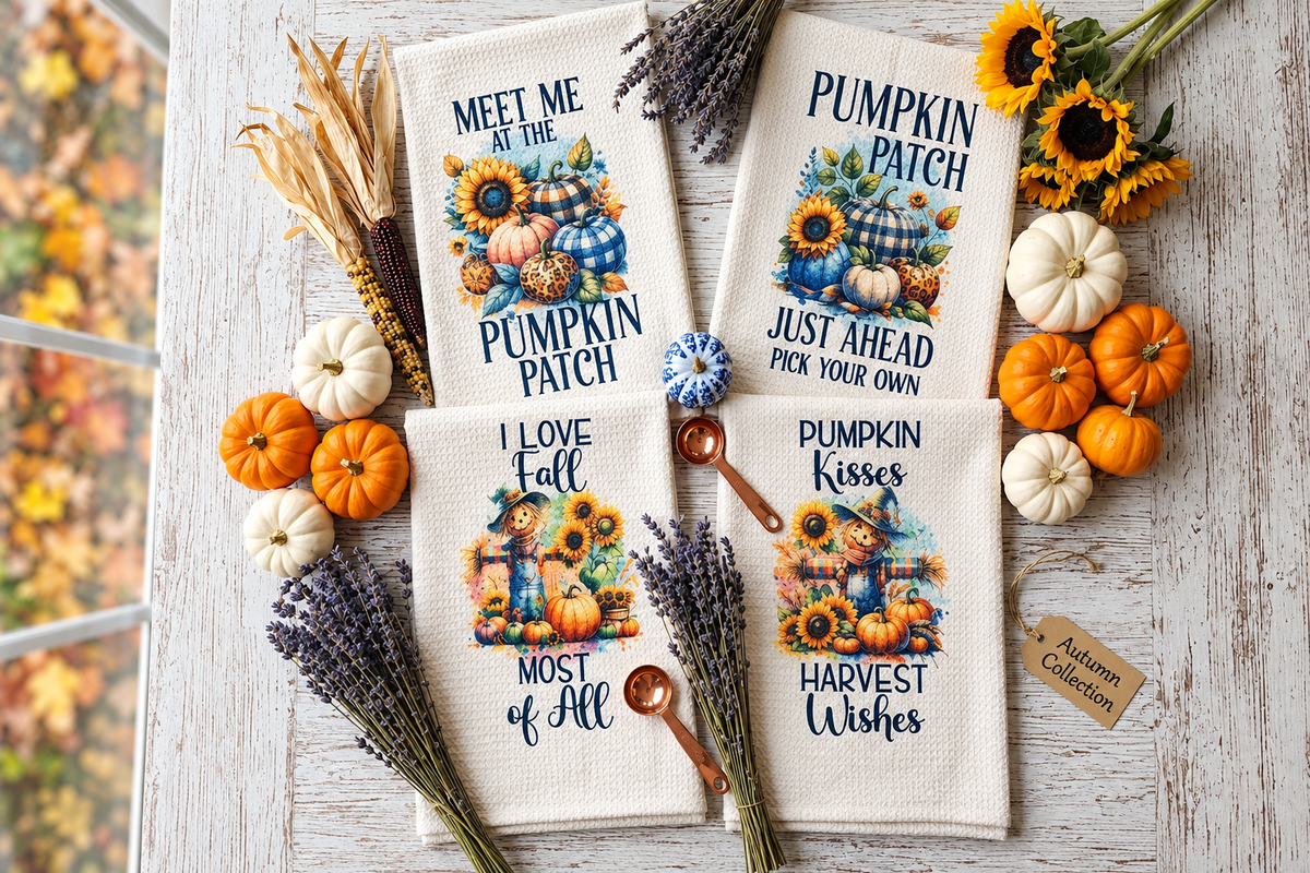 Sharpened fall towel photo